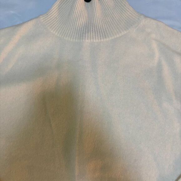 Banana Republic Cashmere Cream Mock neck Pullover Sweater Sz S NWT - Picture 3 of 11